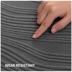 导OHSIO Couch Cushion Covers, Super Stretch Washable Sofa Slipcovers for L Shaped & Modular Seats, Pet-Friendly Furniture Protector with Stripe Design