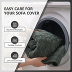 OHSIO Corduroy Plaid High-Density Non-Slip Pet Sofa Cover