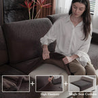 OHSIO Stretch Polar Fleece Sectional Cushion Covers by OHSIO