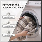 OHSIO Luxury Wood-Grain Chenille Non-Slip Pet Sofa Cover