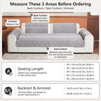 OHSI0 Ultrasonic Square Non-Slip Stain-Resistant Recycled Fleece Sofa Cushion