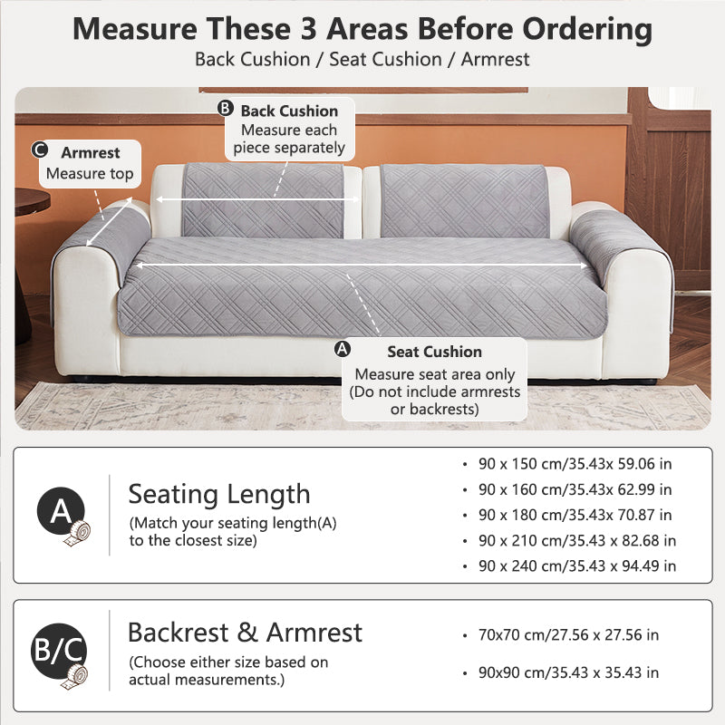 OHSIO Square Quilted Recycled Fleece Sofa Cover - cushion cover lifestyle view