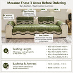 OHSIO Irregular-Shaped Teal Chenille Non-Slip Pet Sofa Cover
