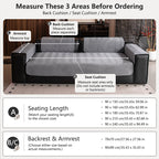 OHSI0 Ultrasonic Herringbone Non-Slip Stain-Resistant Recycled Fleece Sofa Cushion
