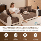 Chenille Sofa Cover, Anti Slip Pet Friendly Cushion Cover