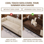 OHSIO Embossed Chenille Sofa Cover – Non-Slip Couch Protector