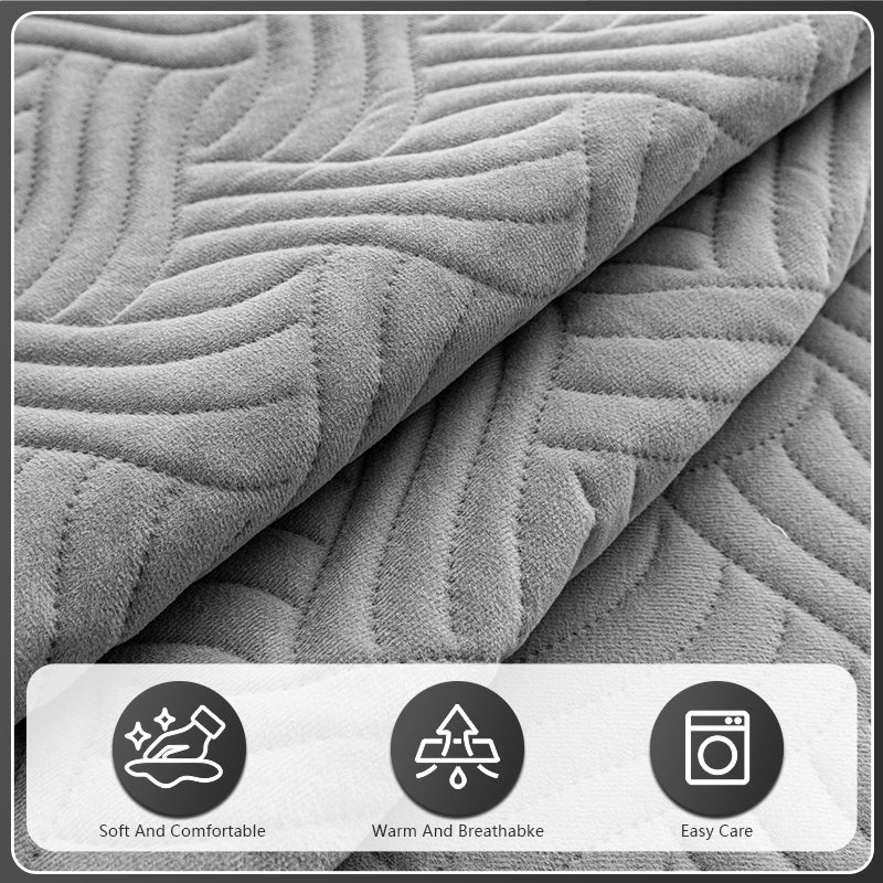 OHSIO Wave Quilted Recycled Fleece Sofa Cover - sofa fit and coverage