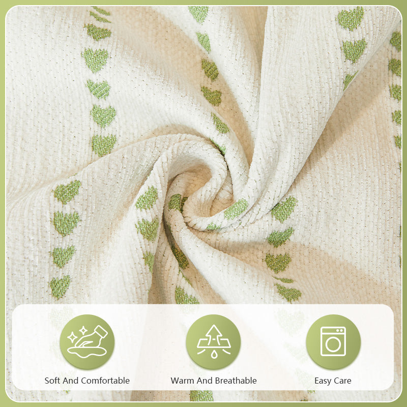 OHSIO Hualuo Floral Stripe Sofa Throw Cover – Washable Non-Slip Couch Protector