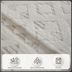 OHSIO Geometric Textured Chenille Non-Slip Pet Sofa Cover