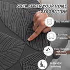 OHSIO Couch Covers for Sectional Sofa, Washable Stretch Soft Sofa Cushion Covers L Shape Sofa Slipcovers Anti Slip Furniture Decor Protector for Pets