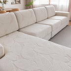 OHSIO Leaf-Texture Stretch Sectional Cushion Cover by OHSIO