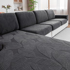 OHSIO Leaf-Texture Stretch Sectional Cushion Cover - easy installation