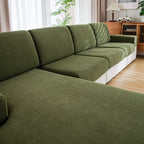 OHSIO Water-Resistant Stretch Modular Cushion Cover - stretch fabric and texture detail