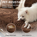 OHSIO Embossed Chenille Sofa Cover – Non-Slip Couch Protector