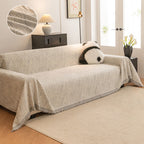 OHSIO Liujin Plush Jacquard Sofa Throw Cover – Non-Slip Washable Couch Protector