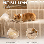 OHSIO Geometric Sofa Throw Cover – Washable Pet-Friendly Couch Protector