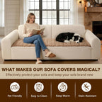OHSIO Couch Cover for Pets, Washable Non-Slip Sofa Cover Pet Friendly