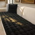 OHSIO Faux Rabbit Fur Pet Couch Cover Non-Slip Sofa Slipcover