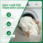 OHSIO Couch Cushion Covers, Super Soft Thicker Fleece Sofa Cover Stretch Sectional Sofa Slipcover Washable Pet Friendly Anti-Slip Stain Resistant Furniture Cover for Home