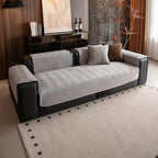 OHSIO Herringbone Recycled Fleece Sofa Cover - 27.56 x 27.56 in, Light Gray sofa cover
