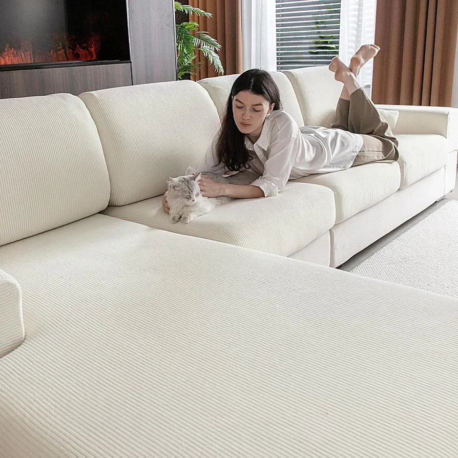 OHSIO Stretch Sectional Couch Cushion Covers by OHSIO