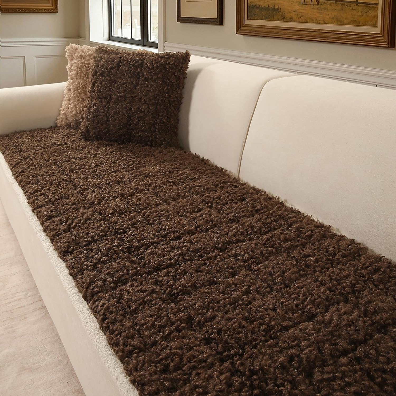 OHSIO Couch Cover for Pets, Washable Non-Slip Sofa Cover Pet Friendly