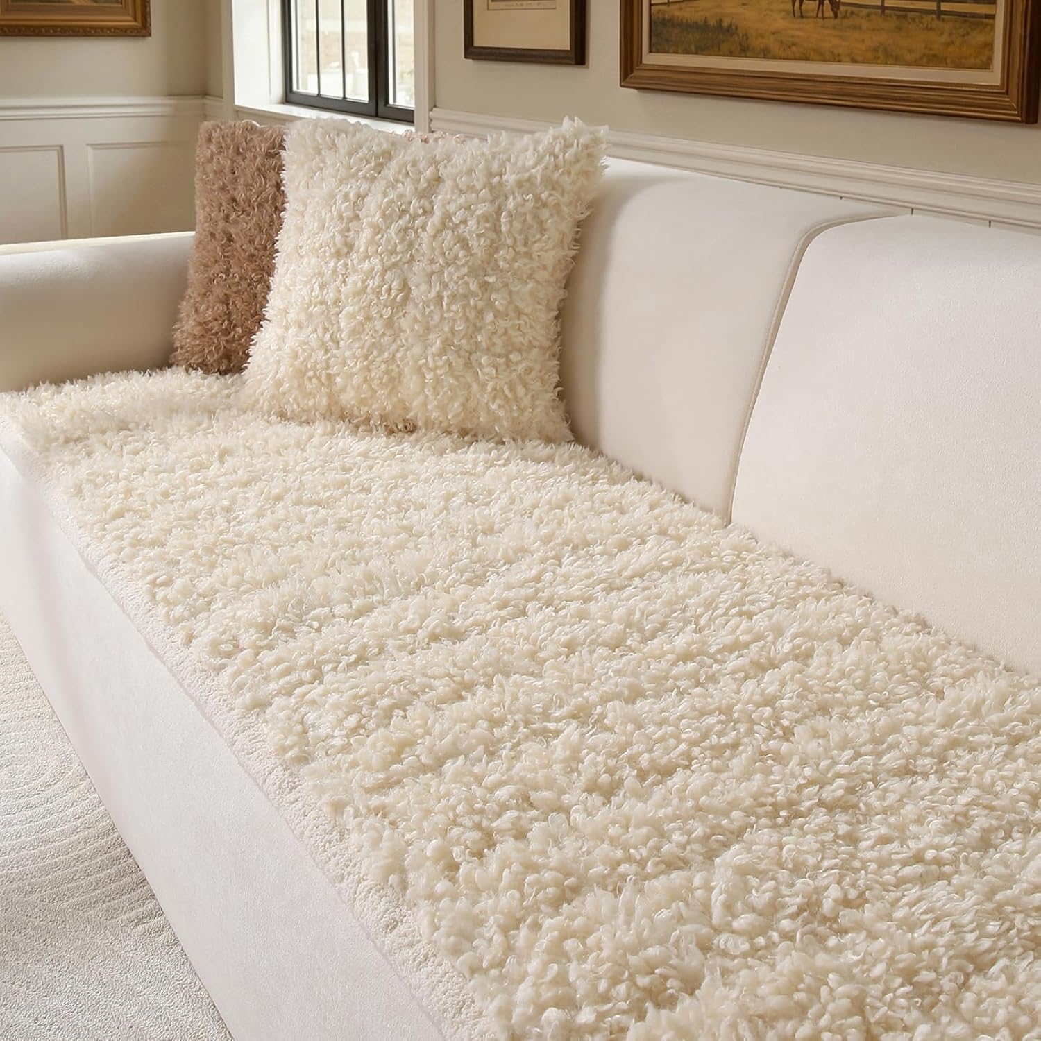 OHSIO Couch Cover for Pets, Washable Non-Slip Sofa Cover Pet Friendly
