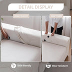 OHSIO Leaf-Texture Stretch Sectional Cushion Cover - size and measurement guide