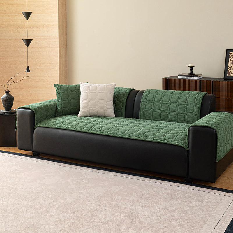 OHSIO Corduroy Plaid High-Density Non-Slip Pet Sofa Cover