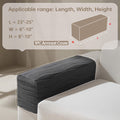 OHSIO Stripe Stretch Sectional Sofa Cushion Cover - Dark Gray, 1 Armrest Cover sofa cover