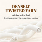 OHSIO Scalloped Chenille Sofa Cover – Washable Non-Slip Cushion Throw