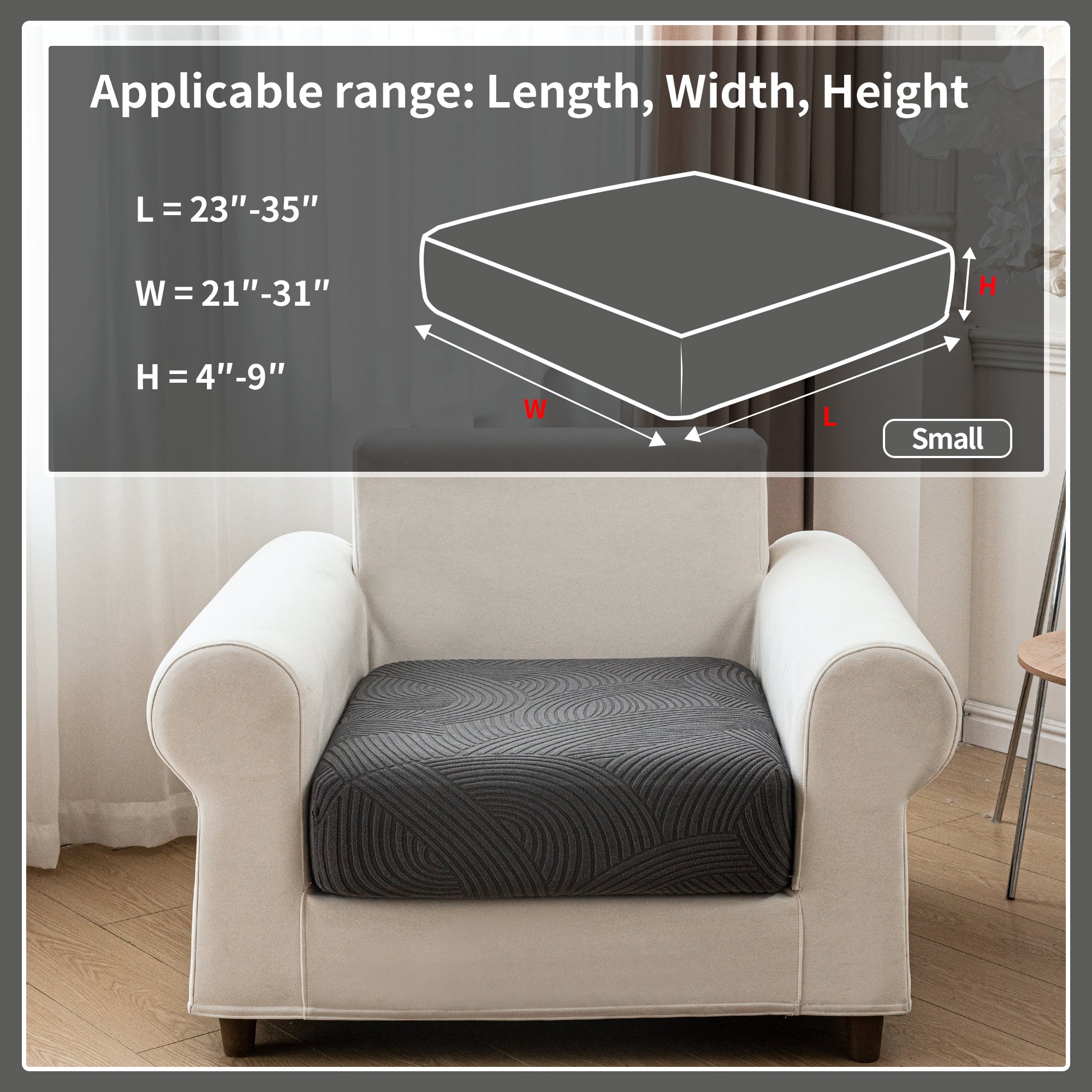 OHSIO Couch Cushion Covers for Sectional and L Shaped Sofa, Stretch Soft Sofa Covers Washable Wear Resistant Slipcovers Furniture Protector Pet-Friendly