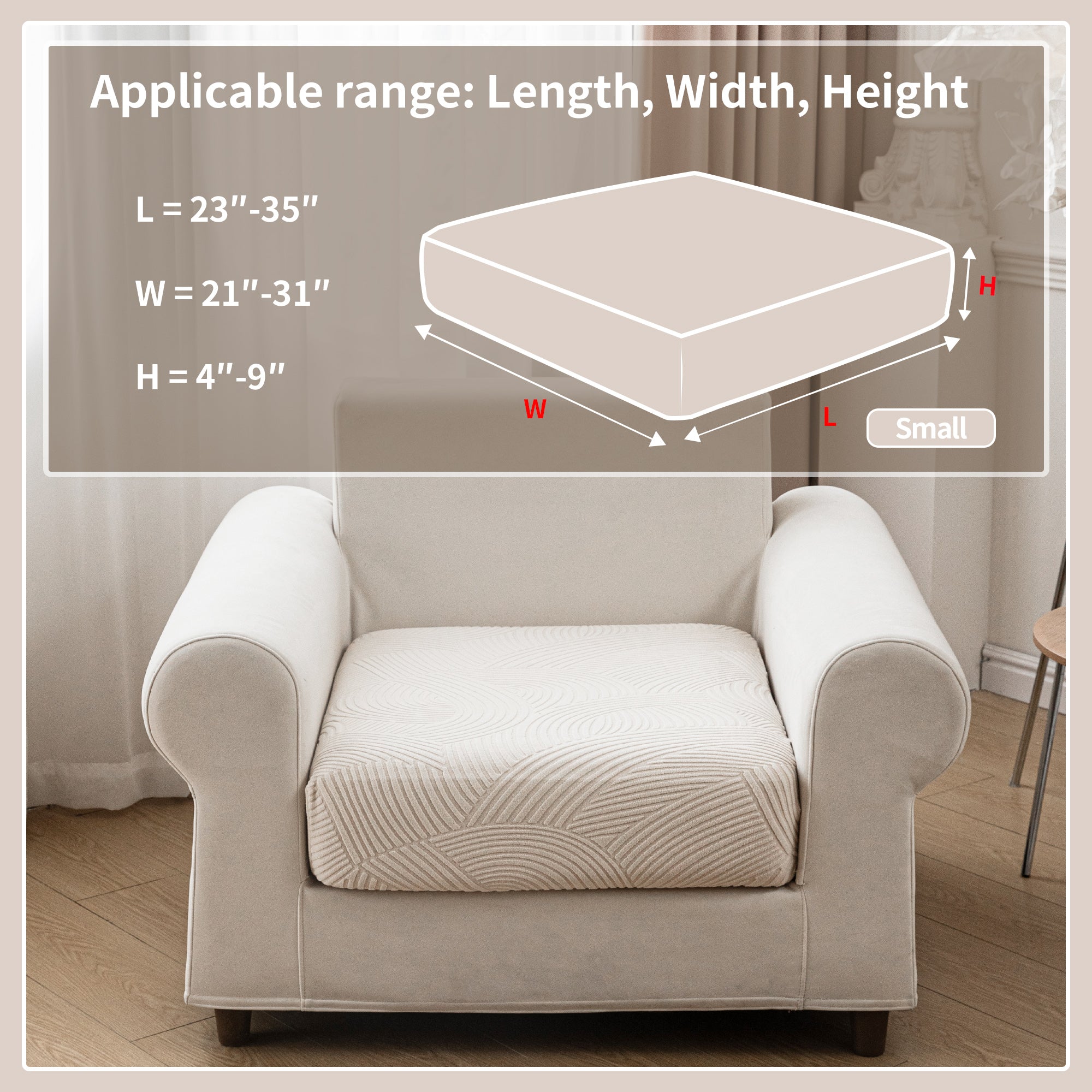 OHSIO Couch Cushion Covers for Sectional and L Shaped Sofa, Stretch Soft Sofa Covers Washable Wear Resistant Slipcovers Furniture Protector Pet-Friendly