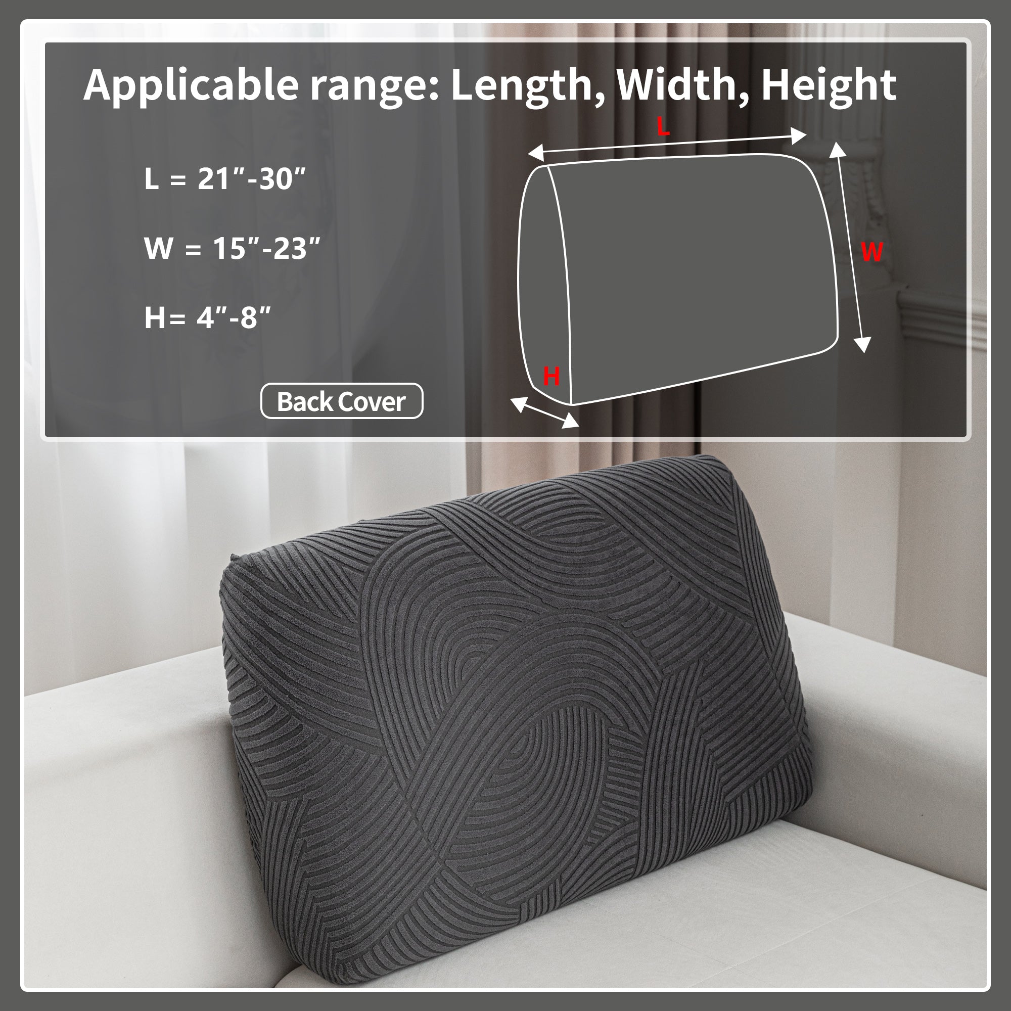 OHSIO Couch Cushion Covers for Sectional and L Shaped Sofa, Stretch Soft Sofa Covers Washable Wear Resistant Slipcovers Furniture Protector Pet-Friendly