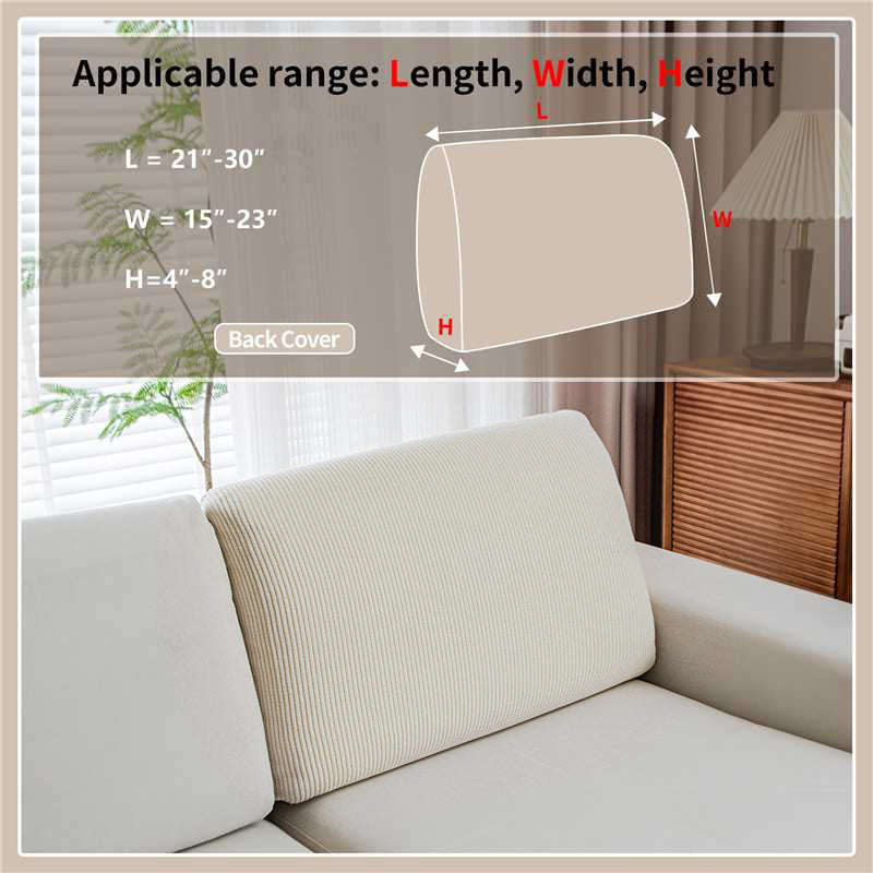 OHSIO Couch Cushion Covers, Comfort Soft Magic Sofa Covers Washable Stretch Resistant Slipcovers for Sectional and L Shaped Seats Furniture Protectors for Pets