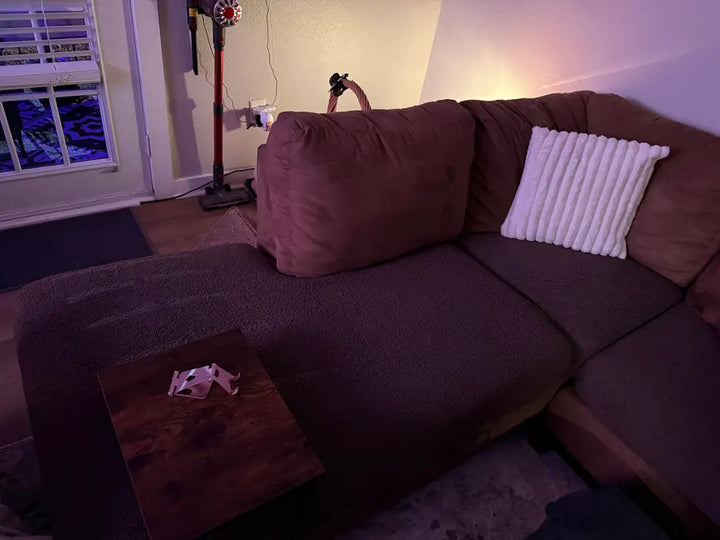 OHSIO Stretch Polar Fleece Sectional Couch Cushion Covers customer review photo