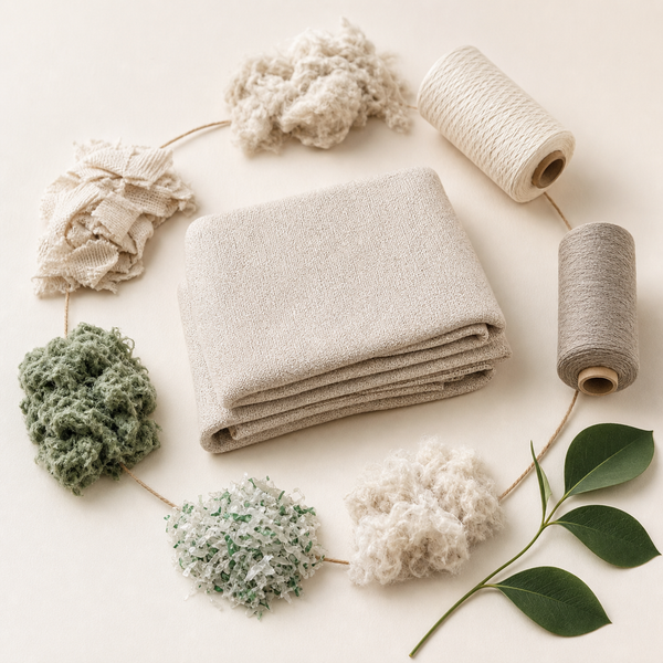 Recycled materials，
Contains at least 50% recycled material