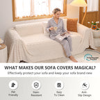 OHSIO Plush Pet-Friendly Sofa Cover – Non-Slip, Stain-Resistant & Washable – product view 2